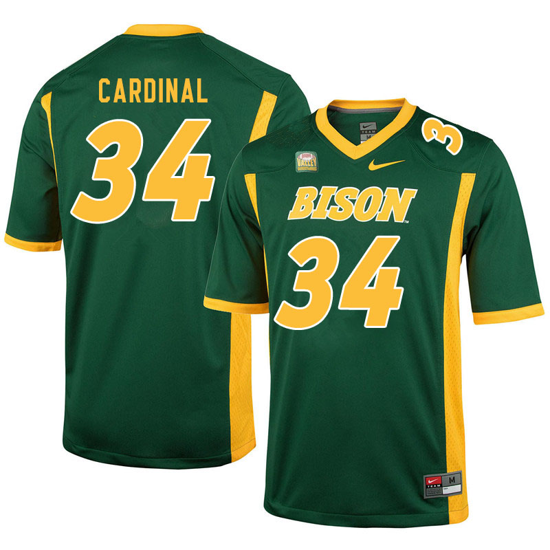 Men #34 Will Cardinal North Dakota State Bison College Football Jerseys Sale-Green